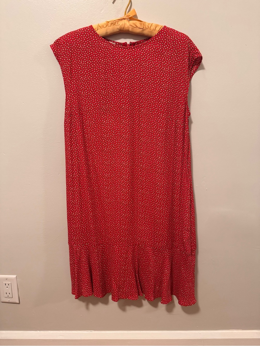 Red Polka Dot Cap Sleeve Mini Dress Catalina A-Line Dress